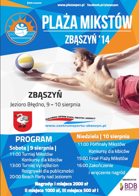 Plaża Mikstów 2014 - plakat